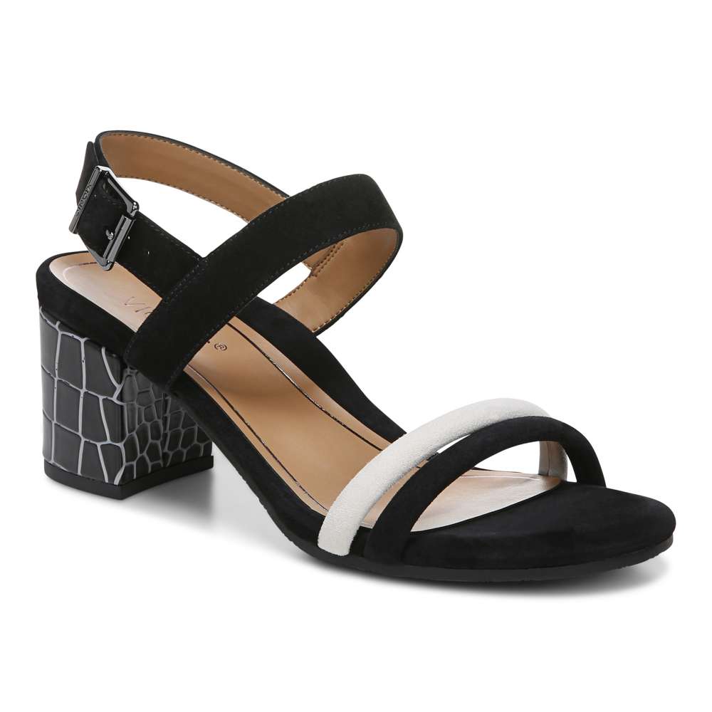 Paula Block Heel - Black/White