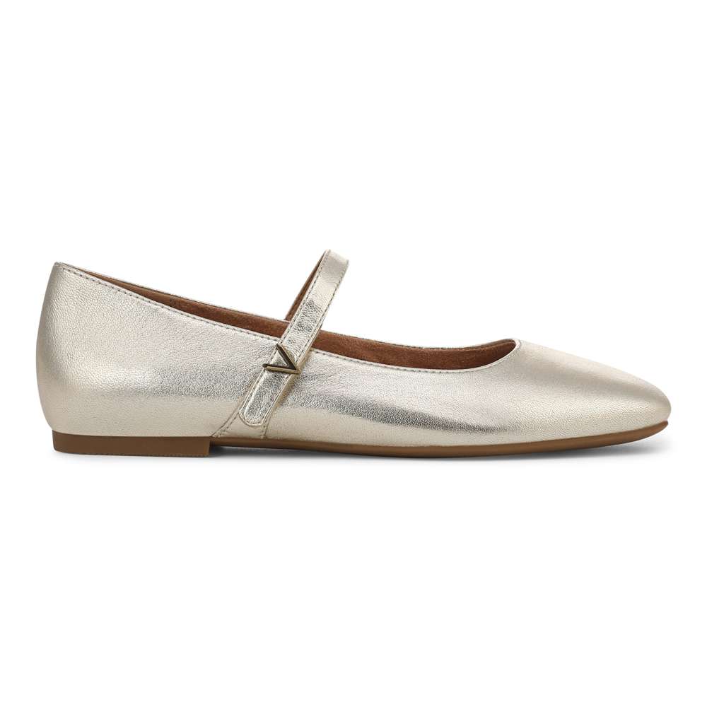 Alameda Mary-Jane Flat - Gold