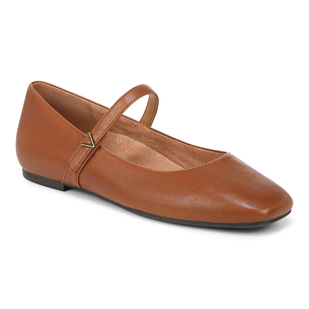 Alameda Mary-Jane Flat - Tan