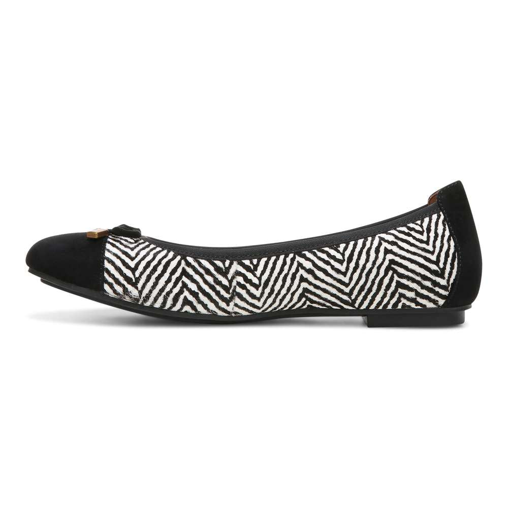 Minna Ballet Flat - Black/White