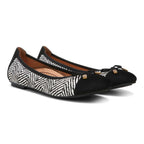 Minna Ballet Flat - Black/White
