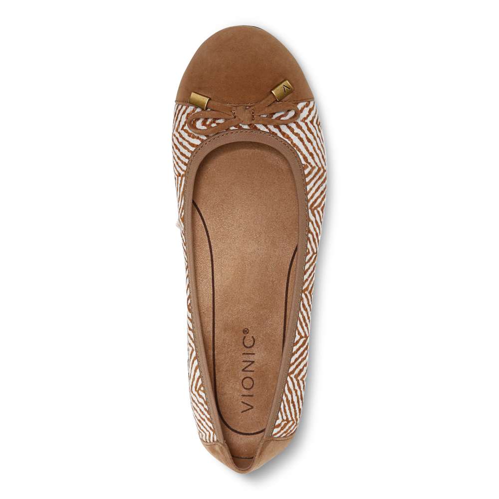 Minna Ballet Flat - Toffee/Cream