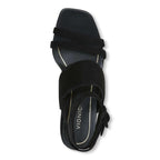 Yasmin Heeled Sandal - Black Suede