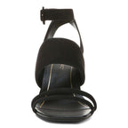 Yasmin Heeled Sandal - Black Suede