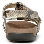 Amber Adjustable Sandal - Natural Snake