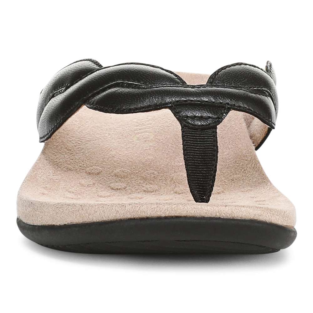 Bella Braid Toe Post Sandal - Black