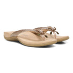 Bella Toe Post Sandal - Rose Gold Metallic Croc