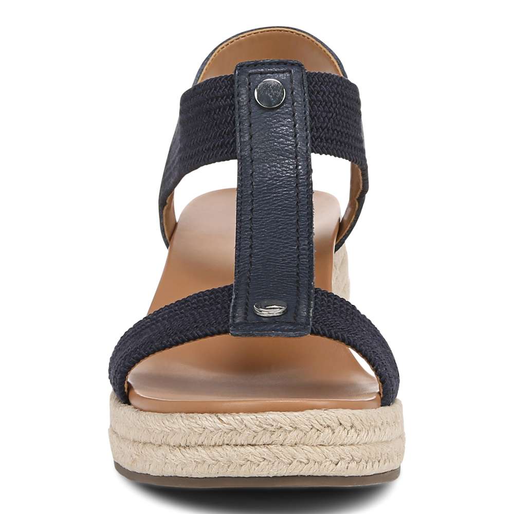 Calera Wedge - Navy Leather