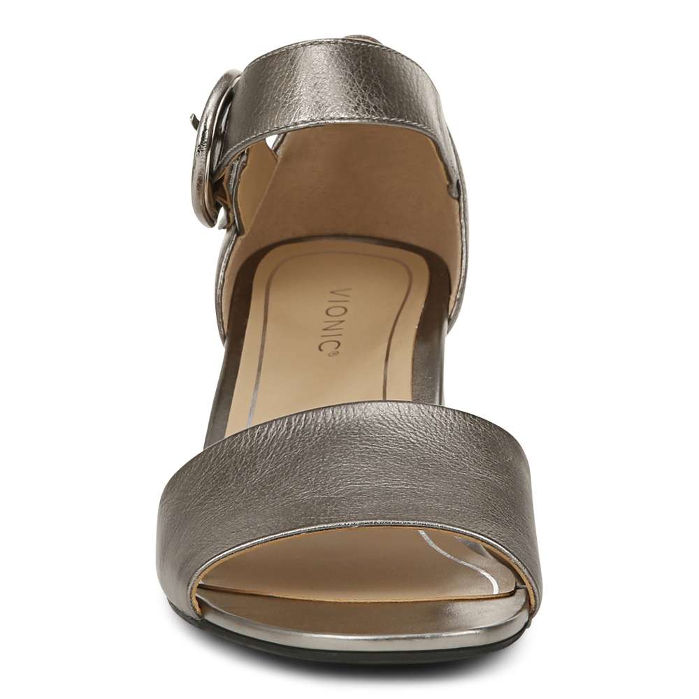 Chardonnay Heeled Sandal - Pewter