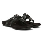 Karley Toe Post Sandal - Black Wavy