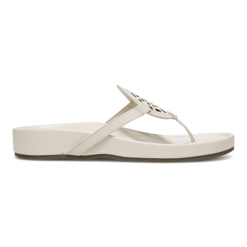 Solari Toe Post Sandal - Cream
