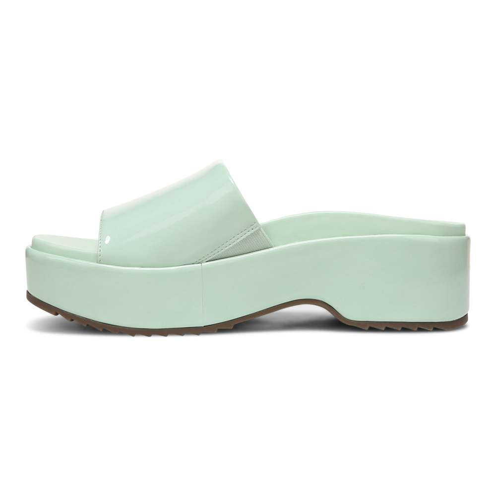 Trista Flatform Slide - Menta Patent