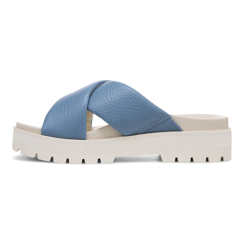 Vesta Flatform Lug Sandal - Blue Shadow