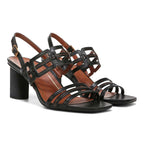 Zaphira Heeled Sandal - Black Leather