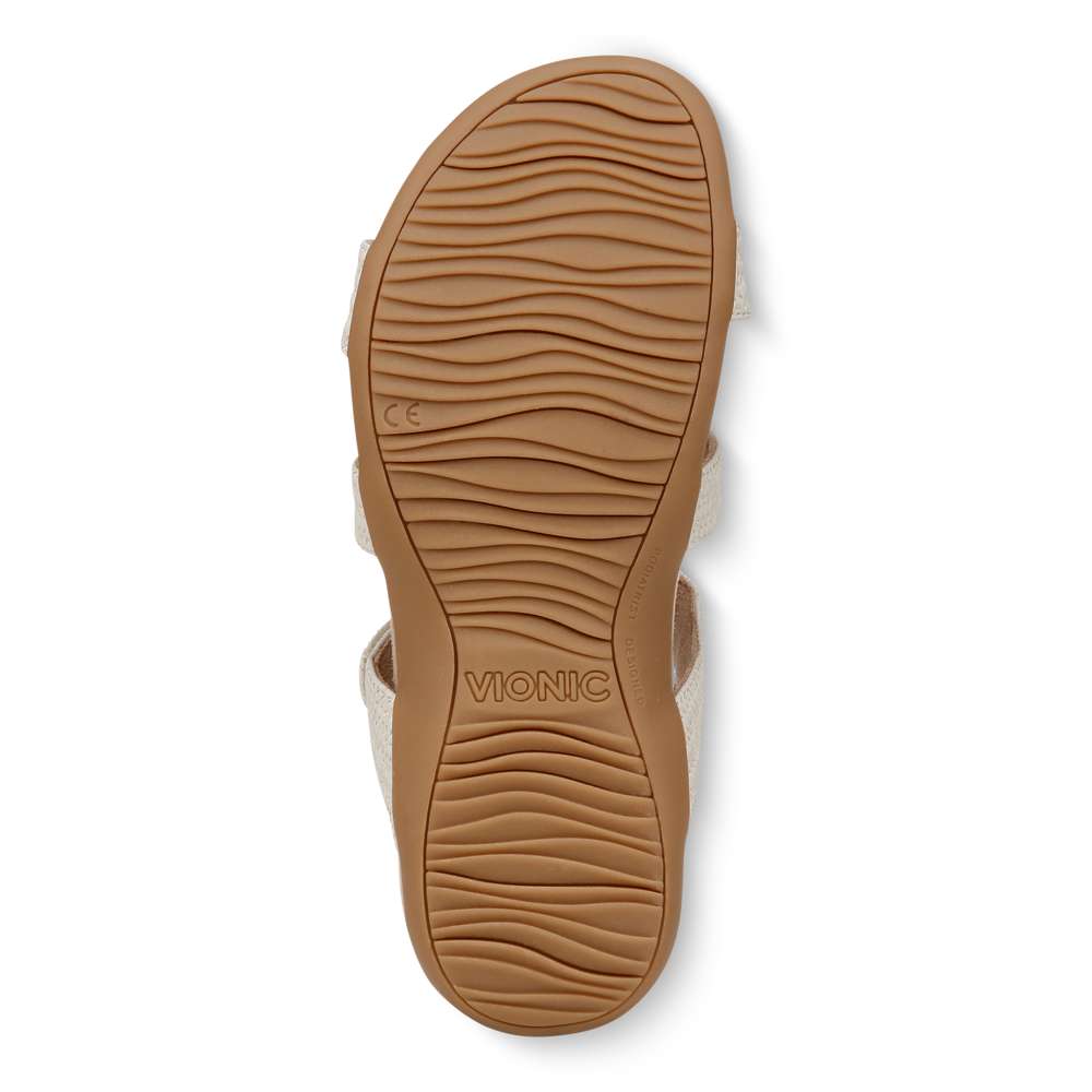Amber Pearl Adjustable Sandal - Cream