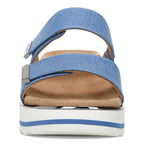 Brandie Flatform Slide - Vallarta Blue Linen
