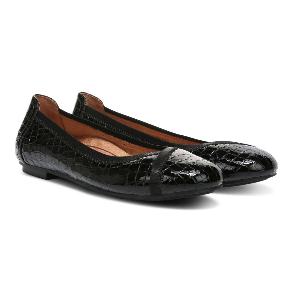 Caroll Ballet Flat - Black Croc