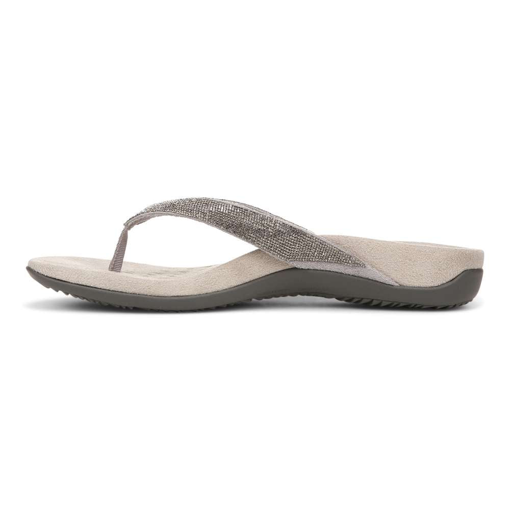 Dillon Shine Toe Post Sandal - Stormy