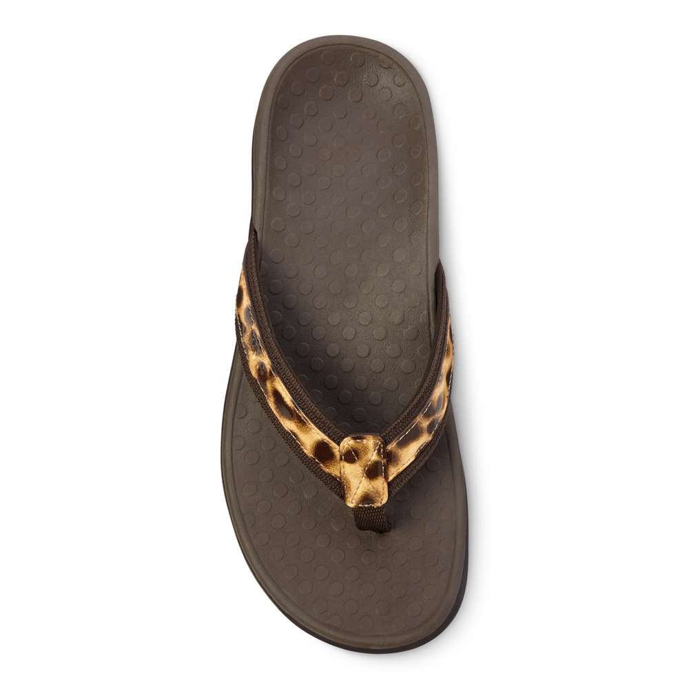 Islander Toe Post Sandal - Brown Leopard