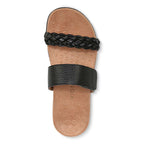 Jeanne Slide - Black Leather