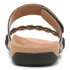Jeanne Slide - Black Leather