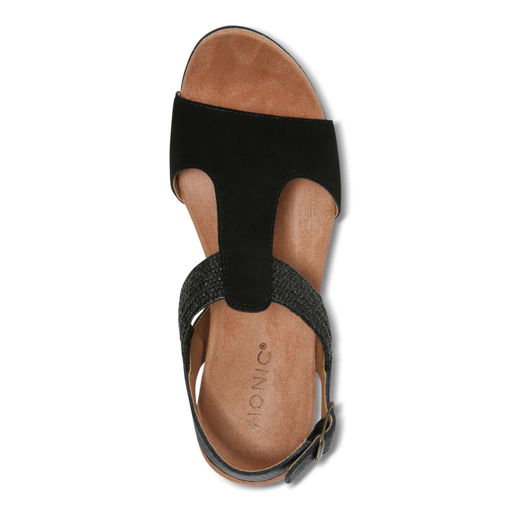Kaytie Wedge Sandal - Black