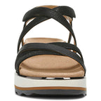 Kellyn Flatform Sandal - Black Linen