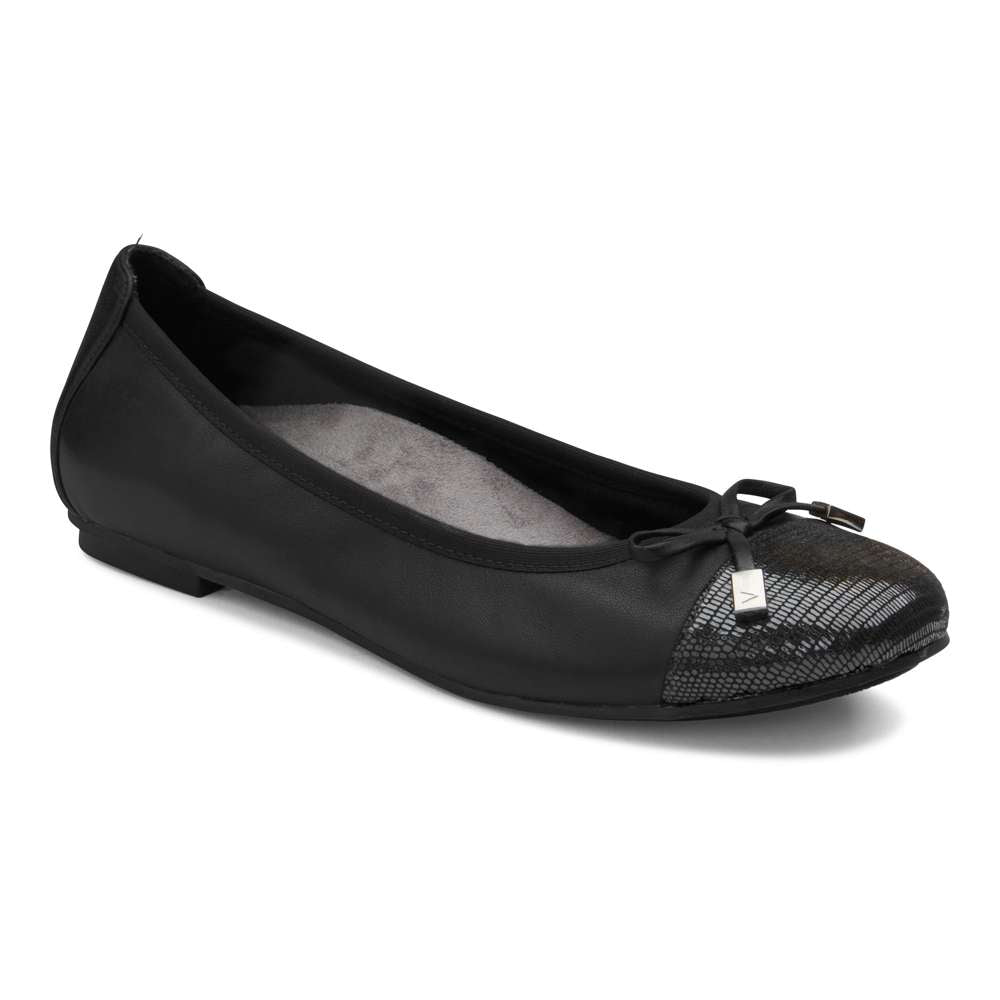 Minna Ballet Flat - Black Lizard