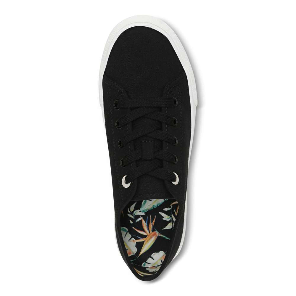 Oasis Lace-Up Casual Sneaker - Black Canvas