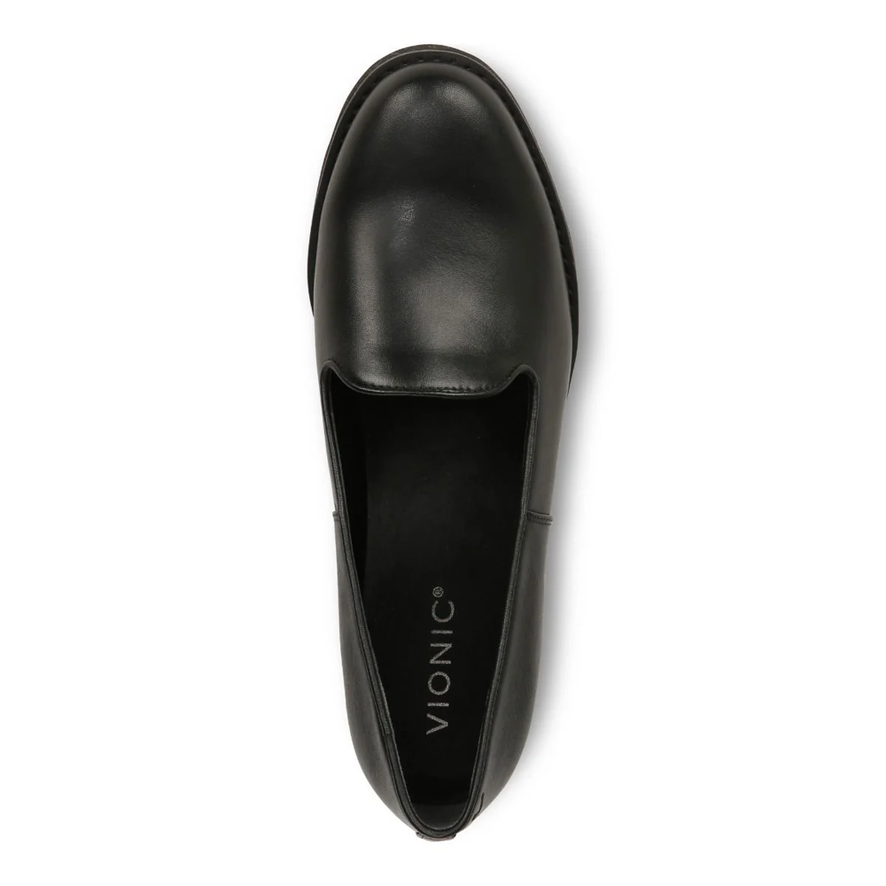 Willa Wedge - Black Leather